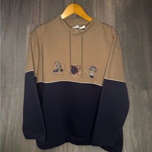 Vintage Bobbie Brooks Colorblock Embroidered Sweatshirt XL